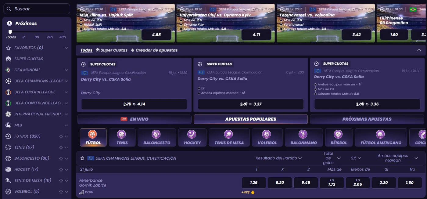 FunBet Casino Supercuotas y Apuestas Deportivas FunBet Casino apuestas deportivas con supercuotas, próximos partidos y mercados de fútbol